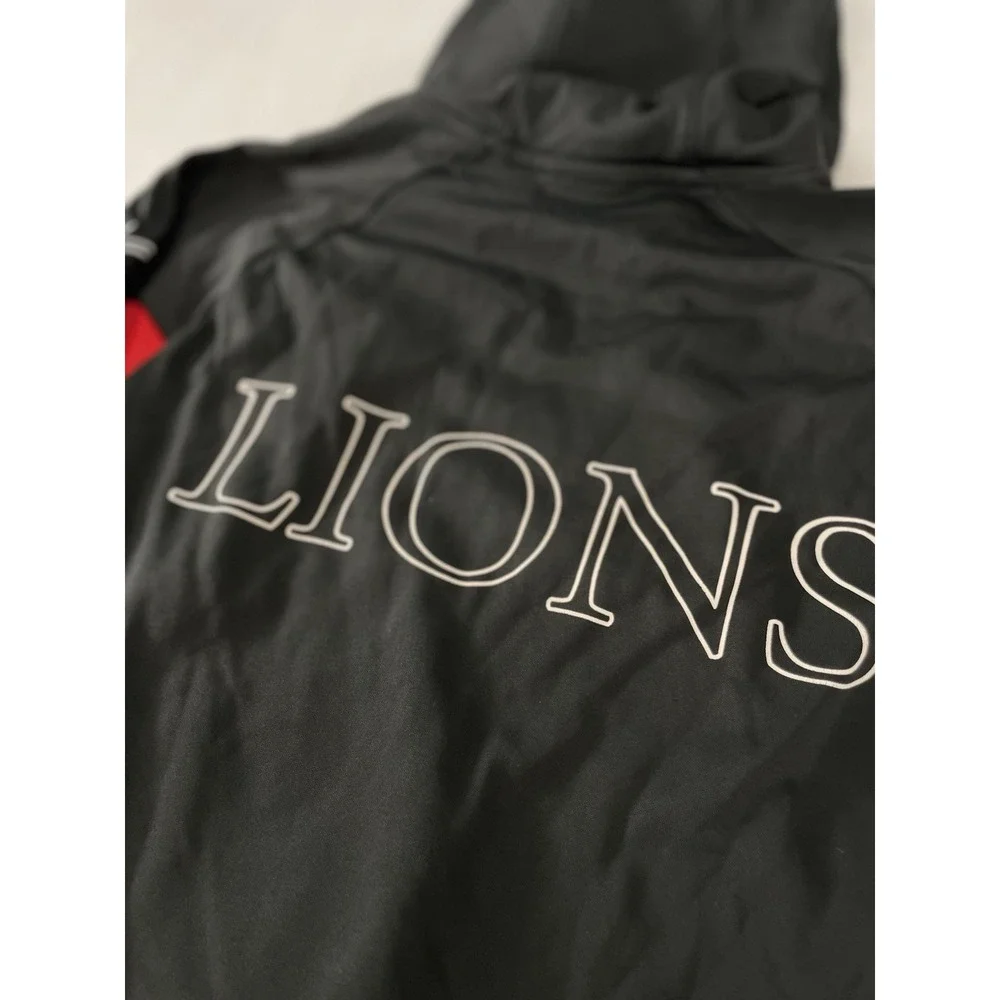Men's Nike Dri Fit Pullover Gray Red Lions‎ Size M Athletic Sporty Fleece Lined